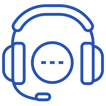 Icon of headphones with a microphone